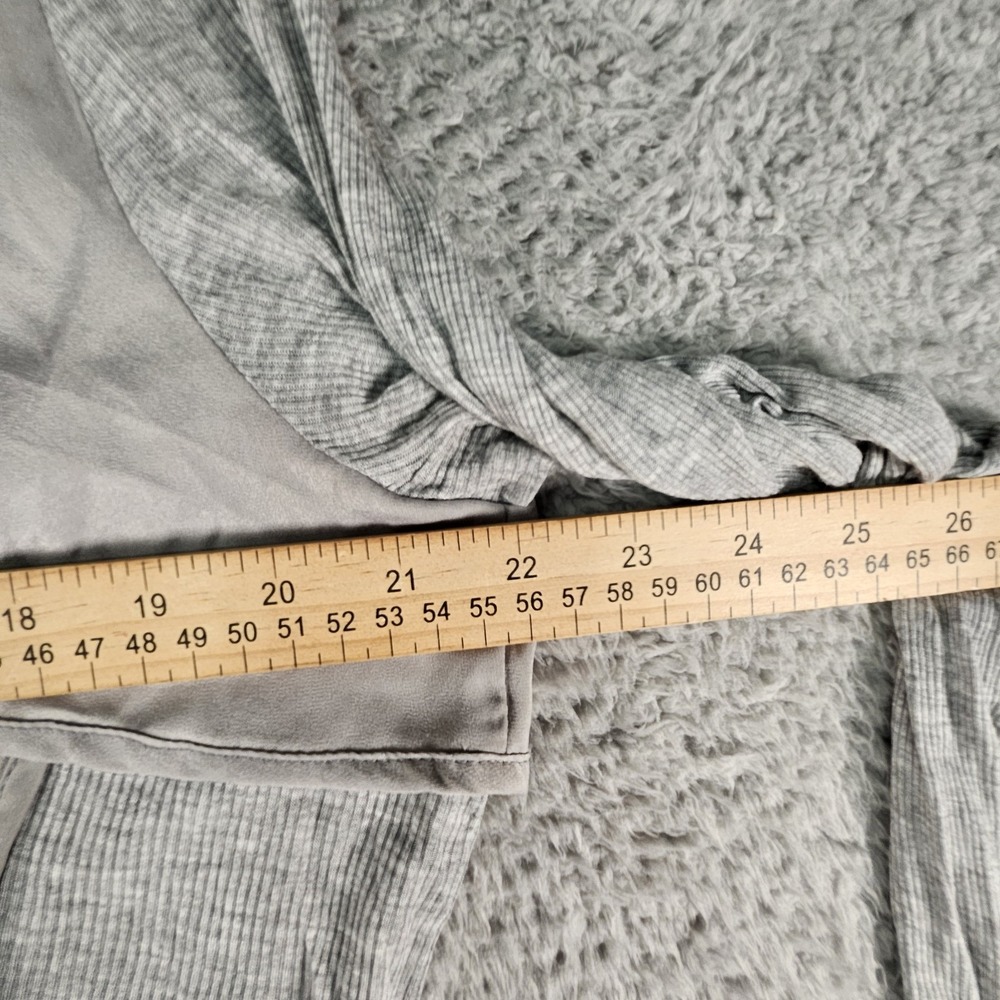 John Mark Cardigan Womens L Beige Gray Sheer Panel Lightweight Officecore Preppy - Picture 12 of 13
